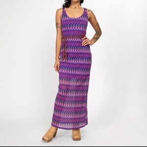 Vintage Y2K Purple Ruby Rox Boho Dress Size Large